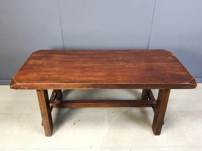 Pamono Brutalist Wooden Dining Table, 1960s> Dining Tables & Sets