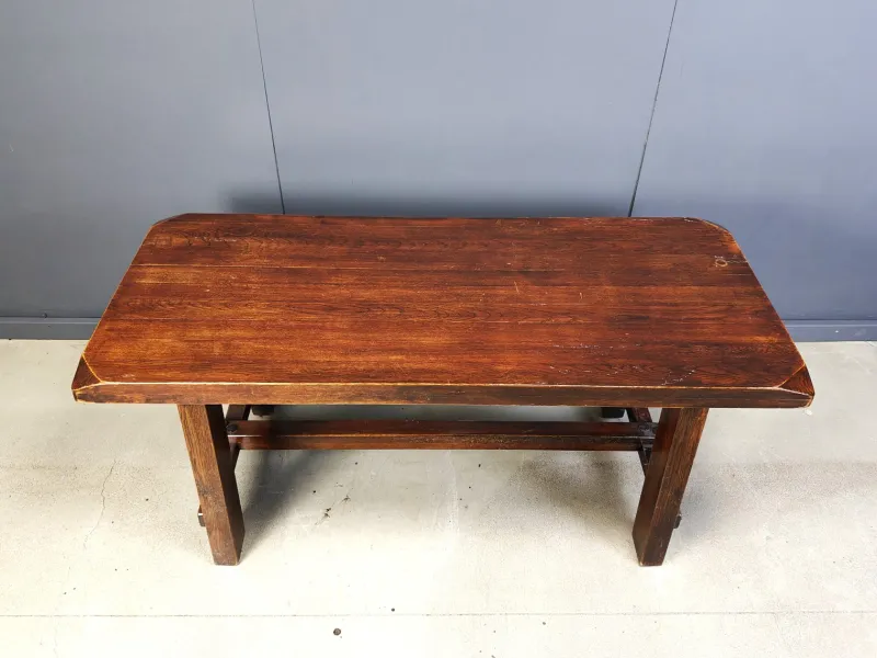 Pamono Brutalist Wooden Dining Table, 1960s> Dining Tables & Sets