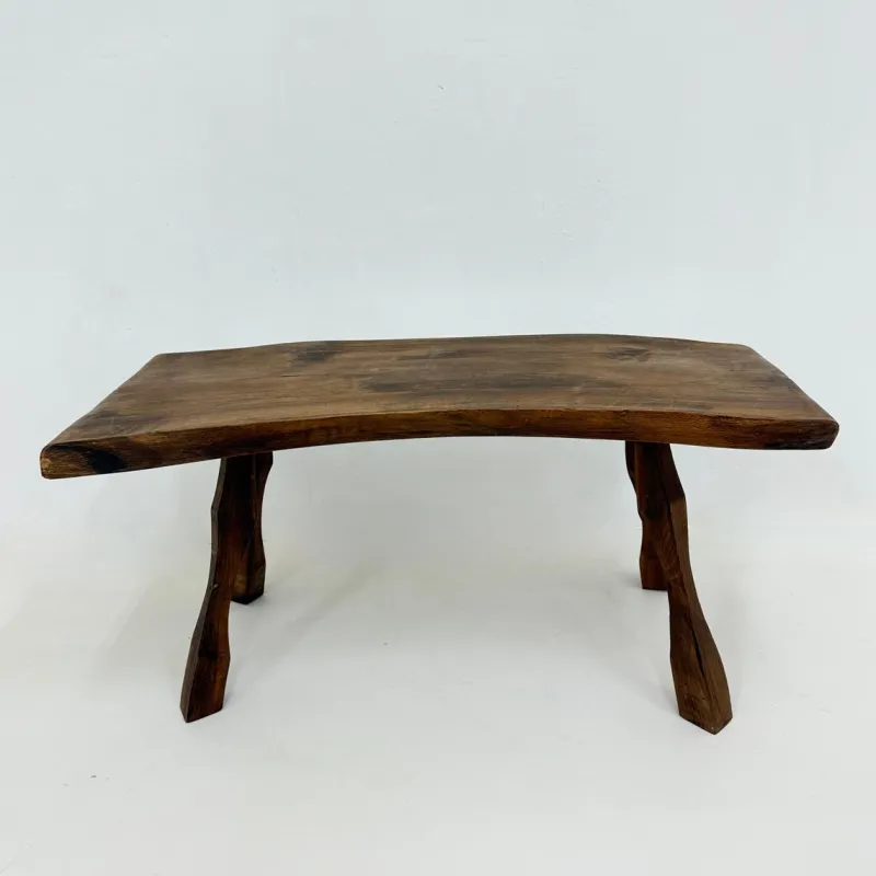 Pamono Brutalist Wooden Side Table, 1970s> Coffee & Side Tables