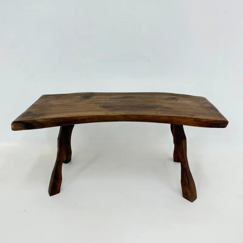 Pamono Brutalist Wooden Side Table, 1970s> Coffee & Side Tables