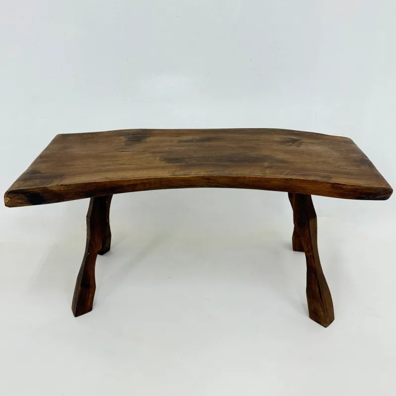Pamono Brutalist Wooden Side Table, 1970s> Coffee & Side Tables