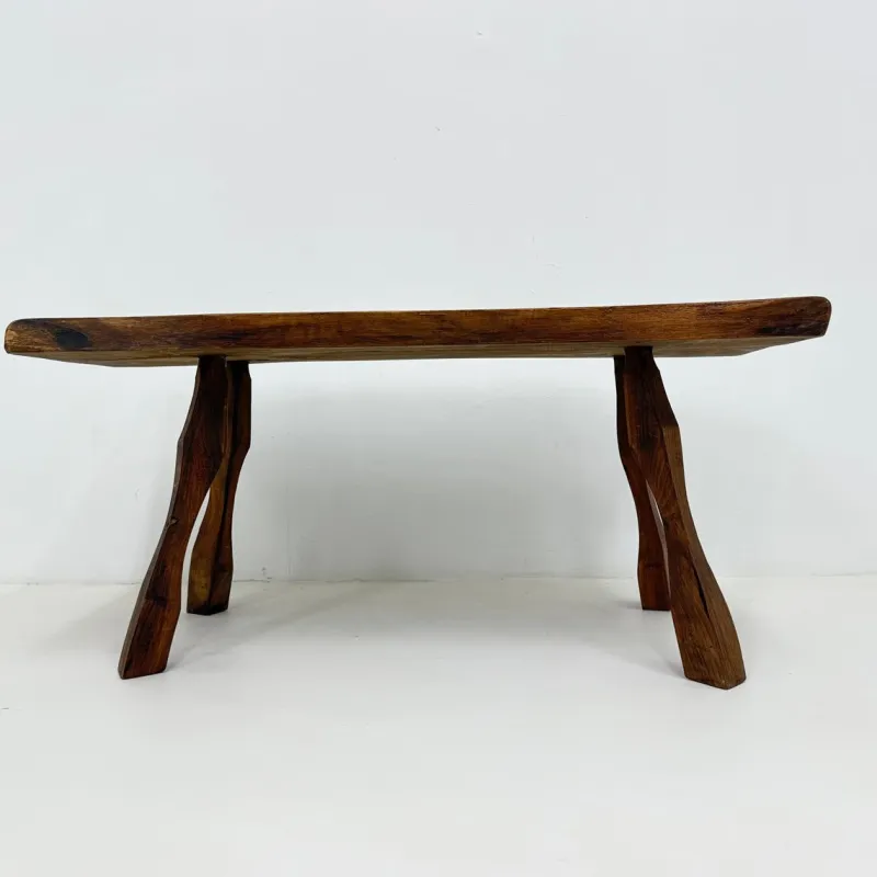 Pamono Brutalist Wooden Side Table, 1970s> Coffee & Side Tables