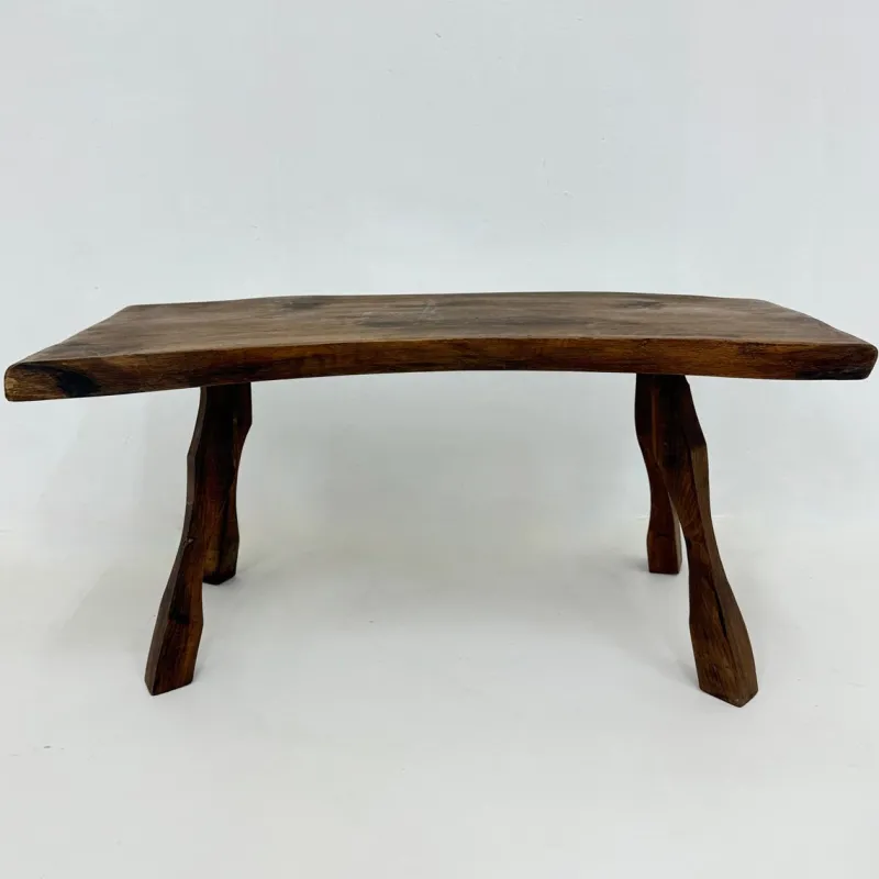Pamono Brutalist Wooden Side Table, 1970s> Coffee & Side Tables