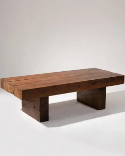 Pamono Brutalist Wooden Table, 1960s