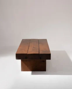 Pamono Brutalist Wooden Table, 1960s
