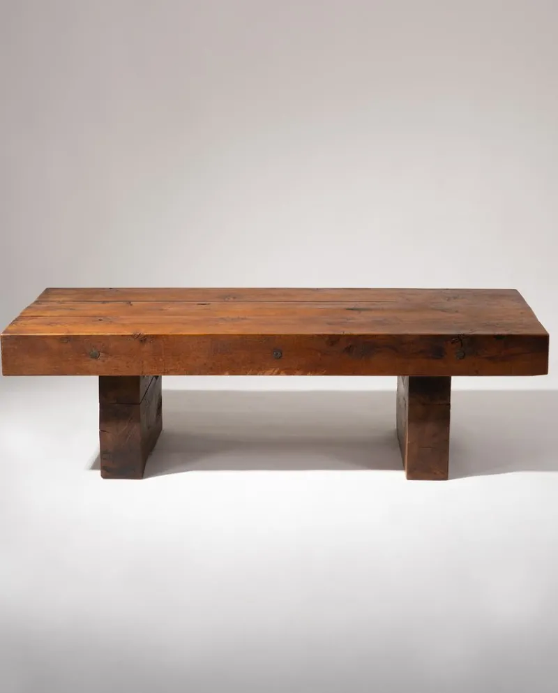 Pamono Brutalist Wooden Table, 1960s