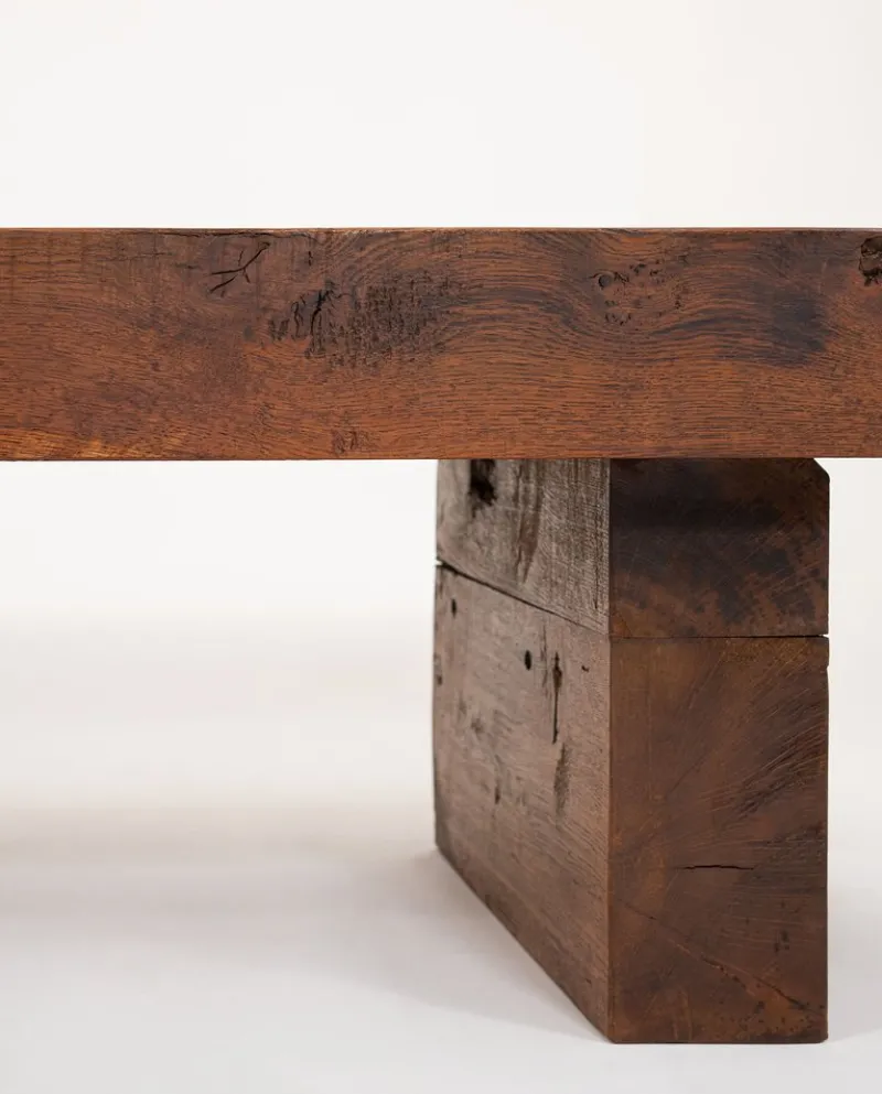 Pamono Brutalist Wooden Table, 1960s
