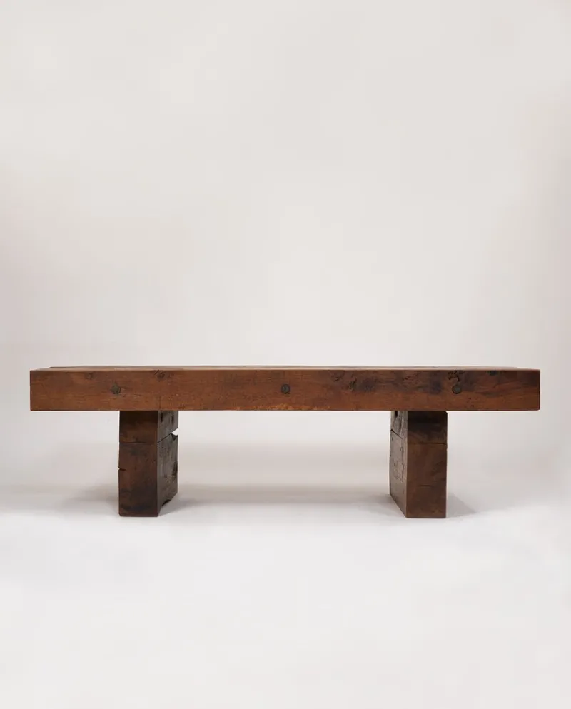 Pamono Brutalist Wooden Table, 1960s