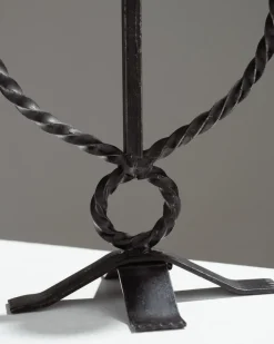 Sale Pamono Brutalist Wrought Iron Candlesticks, 1950s, Set of 2