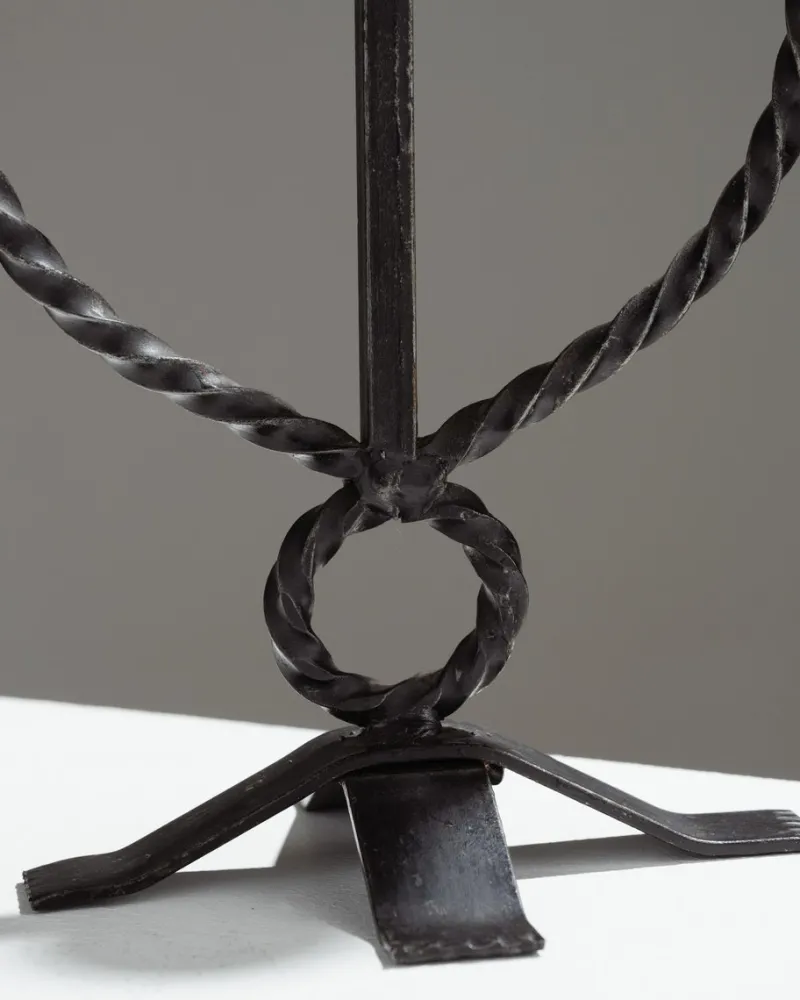 Sale Pamono Brutalist Wrought Iron Candlesticks, 1950s, Set of 2