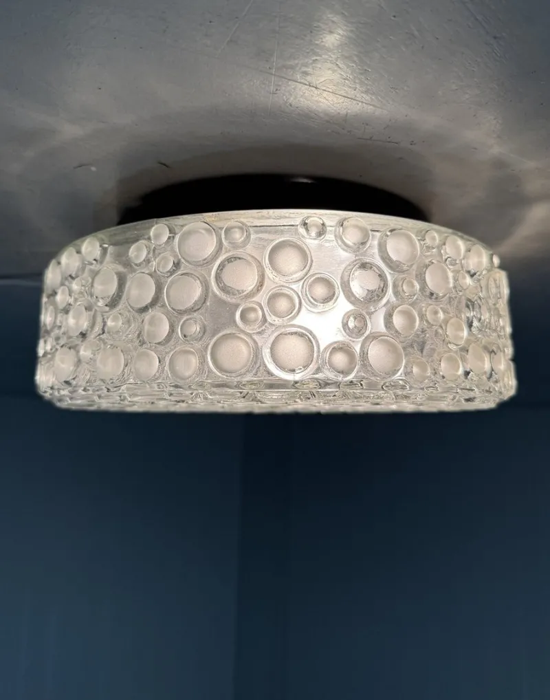 New Pamono Bubble Glass Wall or Ceiling Lamp, 1960s