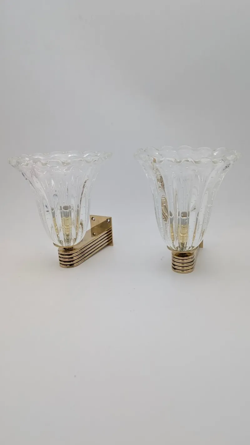 Pamono Bubble Wall Lights from Barovier, Set of 2> Wall Lights & Sconces