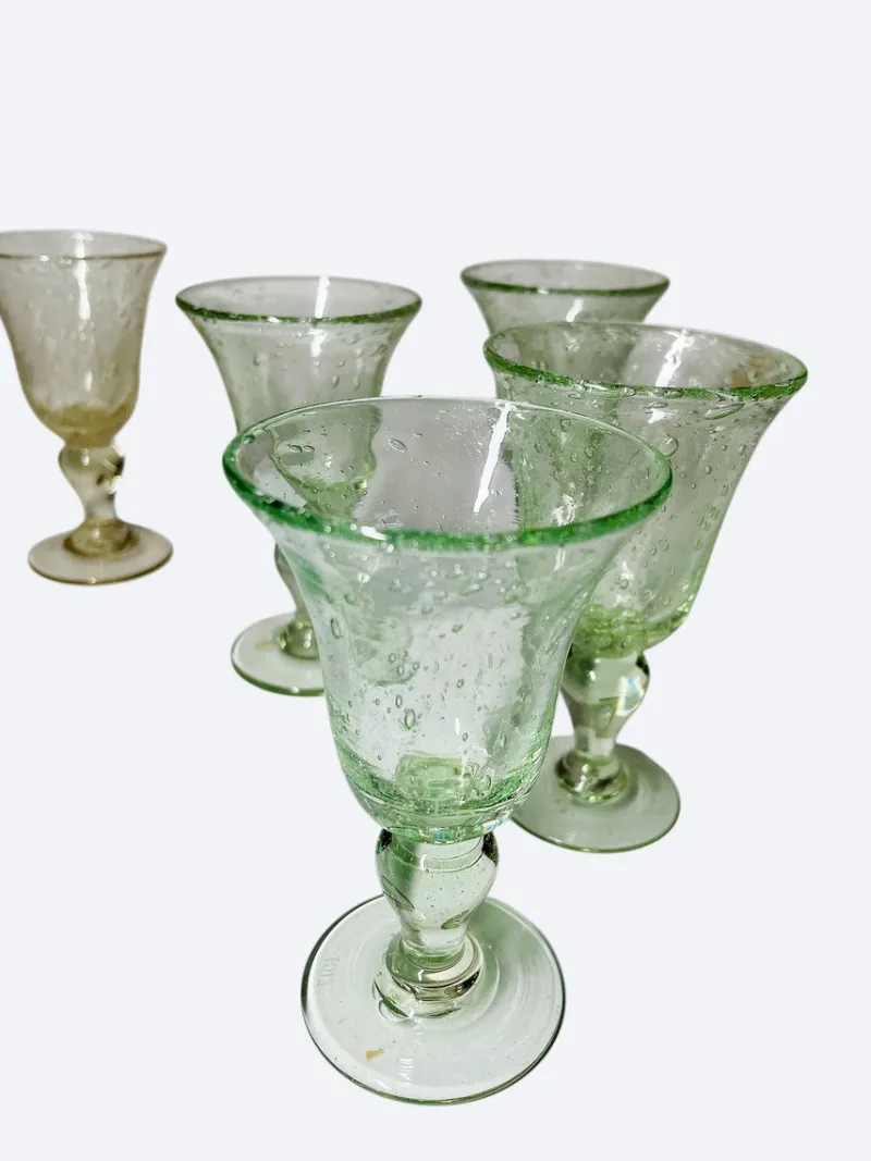Discount Pamono Bubbled Champagne Glasses from Biot, France, Set of 6
