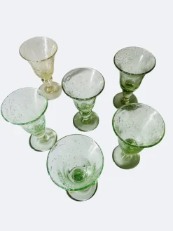 Discount Pamono Bubbled Champagne Glasses from Biot, France, Set of 6