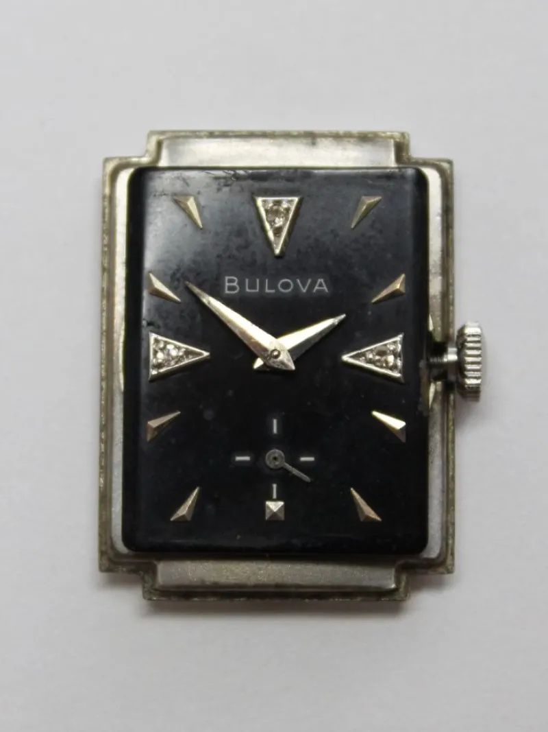 Pamono Bulova Square 8AC Watch, 1958> Watches