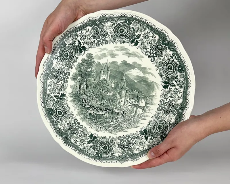 Pamono Burgenland Green Serving Platter from Villeroy & Boch, Germany> Serving Dishes