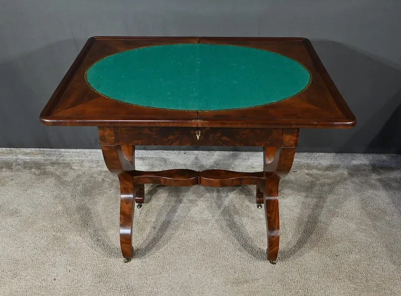 Pamono Burl Mahogany Games Table> Game Tables