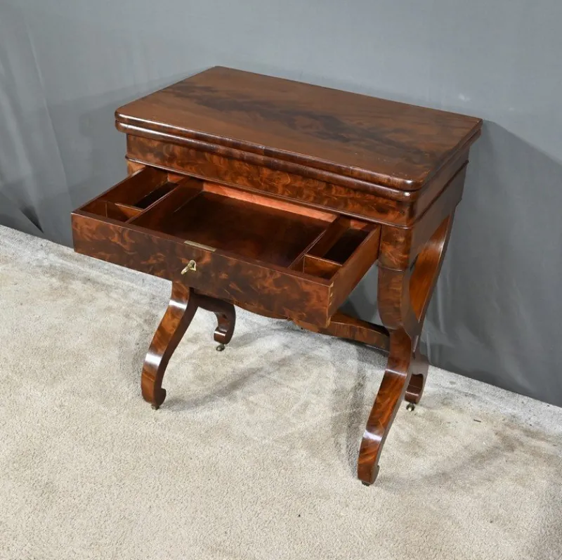 Pamono Burl Mahogany Games Table> Game Tables