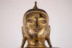 Discount Pamono Burmese Artist, Large Standing Buddha in Pātra-Mudrā, 1800s, Wood