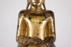 Discount Pamono Burmese Artist, Large Standing Buddha in Pātra-Mudrā, 1800s, Wood