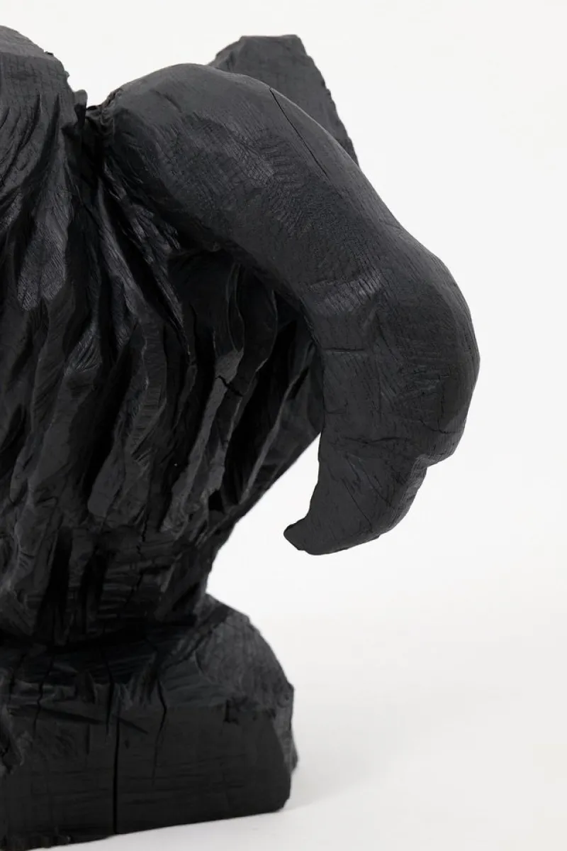Pamono Burnt Oak Abstract Sculpture by Logniture