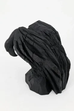 Pamono Burnt Oak Abstract Sculpture by Logniture