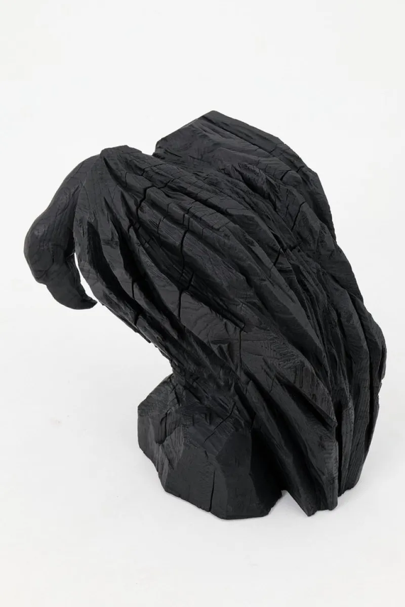 Pamono Burnt Oak Abstract Sculpture by Logniture