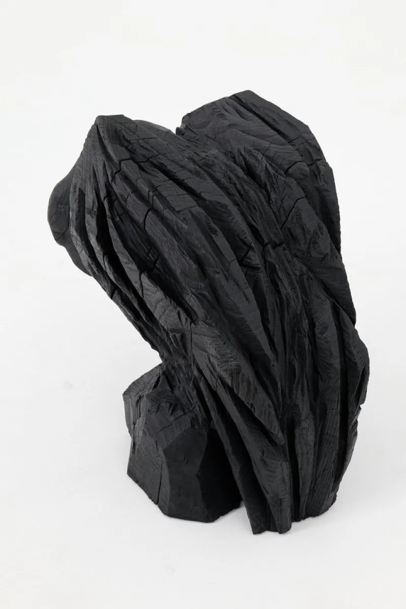 Pamono Burnt Oak Abstract Sculpture by Logniture