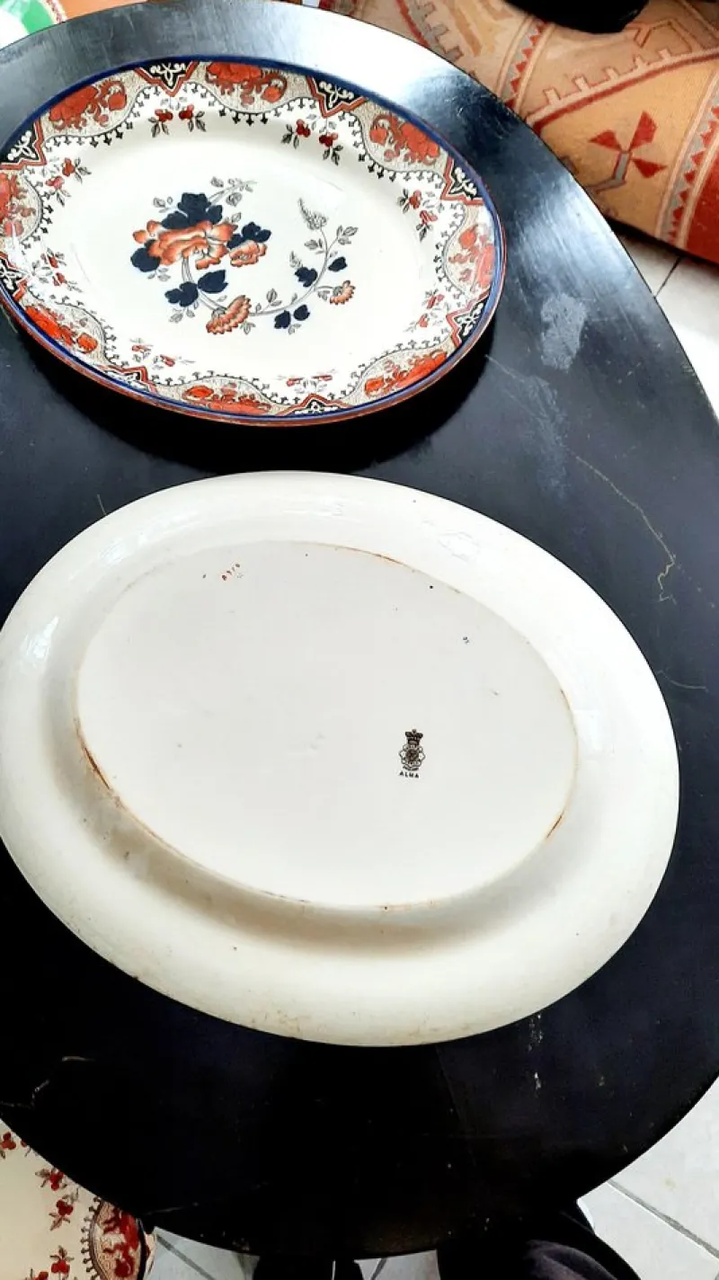 New Pamono Burslem Serving Plates from Doulton Alma, 1890s, Set of 3
