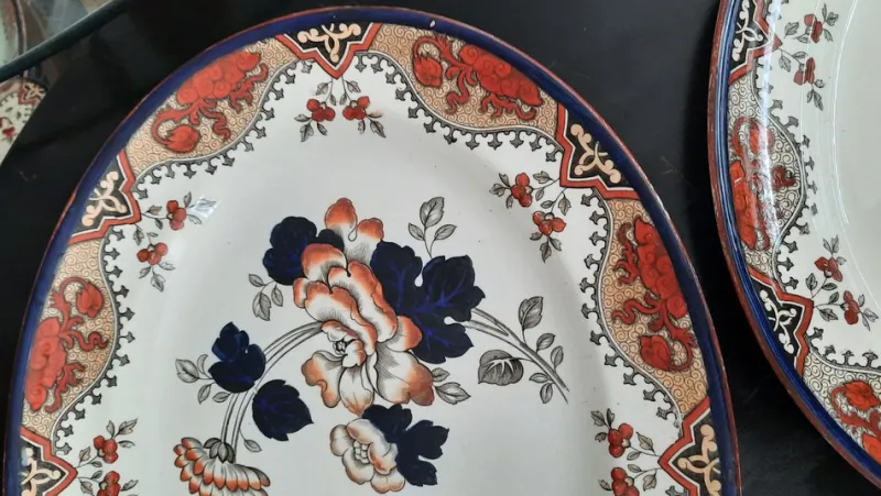New Pamono Burslem Serving Plates from Doulton Alma, 1890s, Set of 3