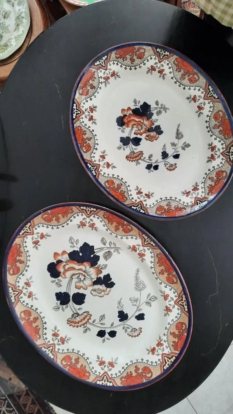 New Pamono Burslem Serving Plates from Doulton Alma, 1890s, Set of 3