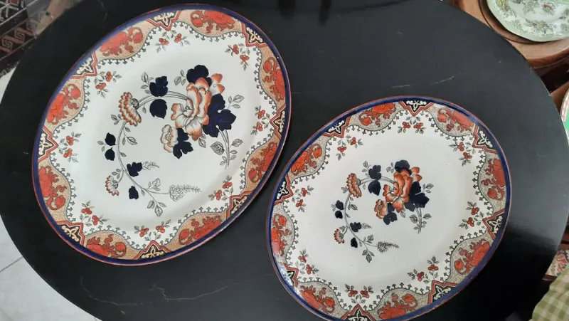 New Pamono Burslem Serving Plates from Doulton Alma, 1890s, Set of 3