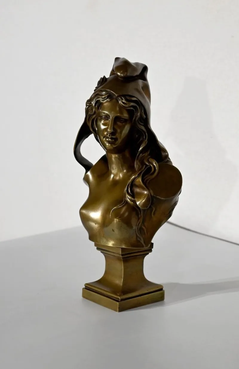Pamono Bust of Marianne, Early 1900s, Bronze> Classical