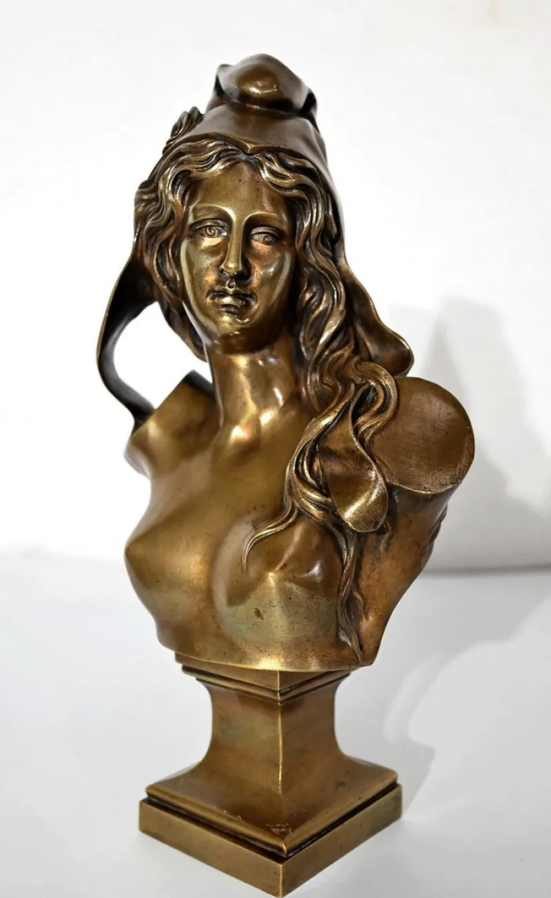 Pamono Bust of Marianne, Early 1900s, Bronze> Classical