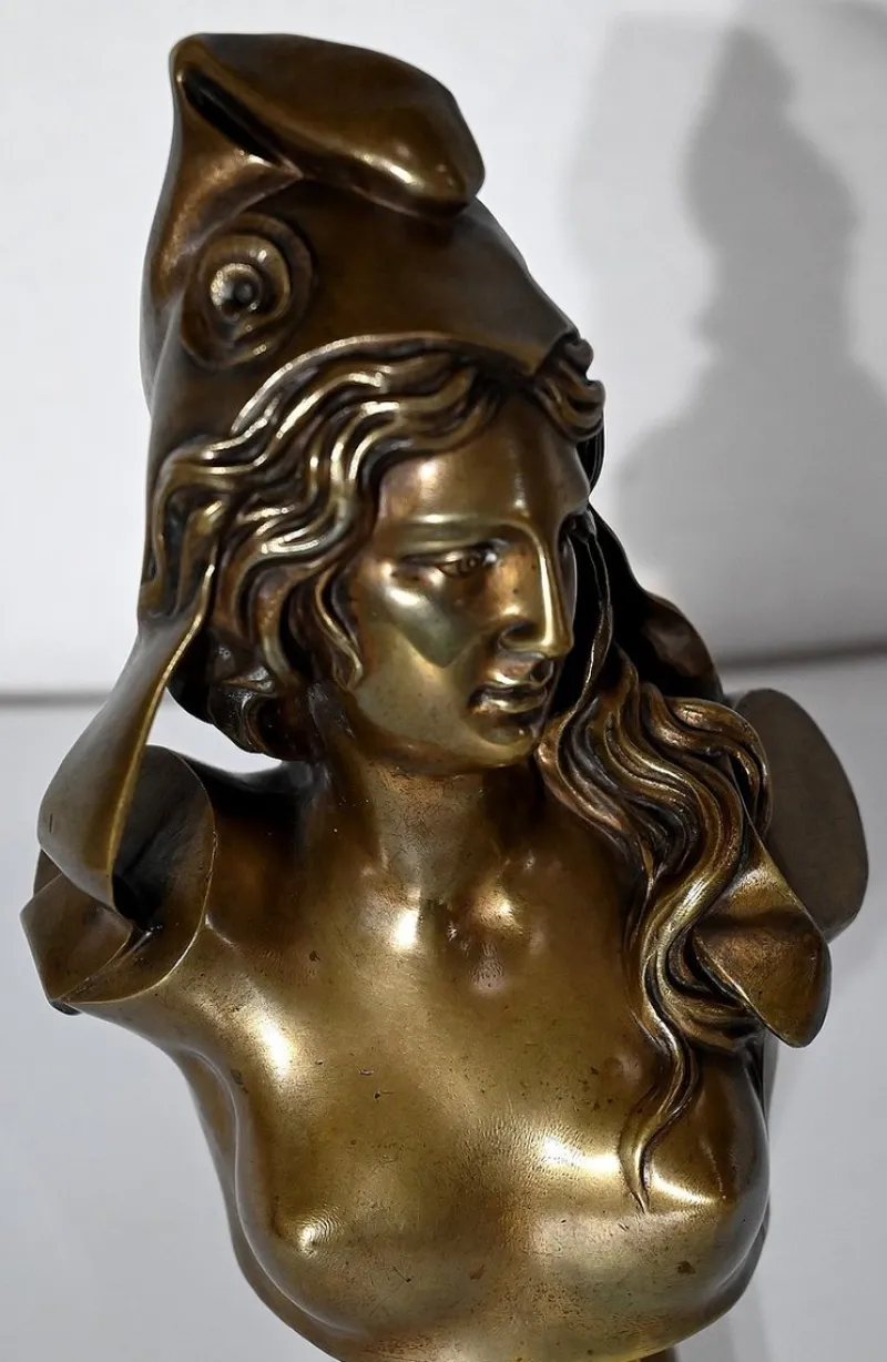 Pamono Bust of Marianne, Early 1900s, Bronze> Classical