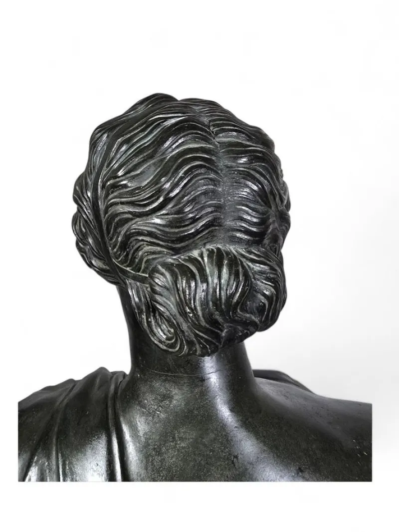 Pamono Bust of the Greek Poetess Sappho, 1860, Bronze> Sculpture