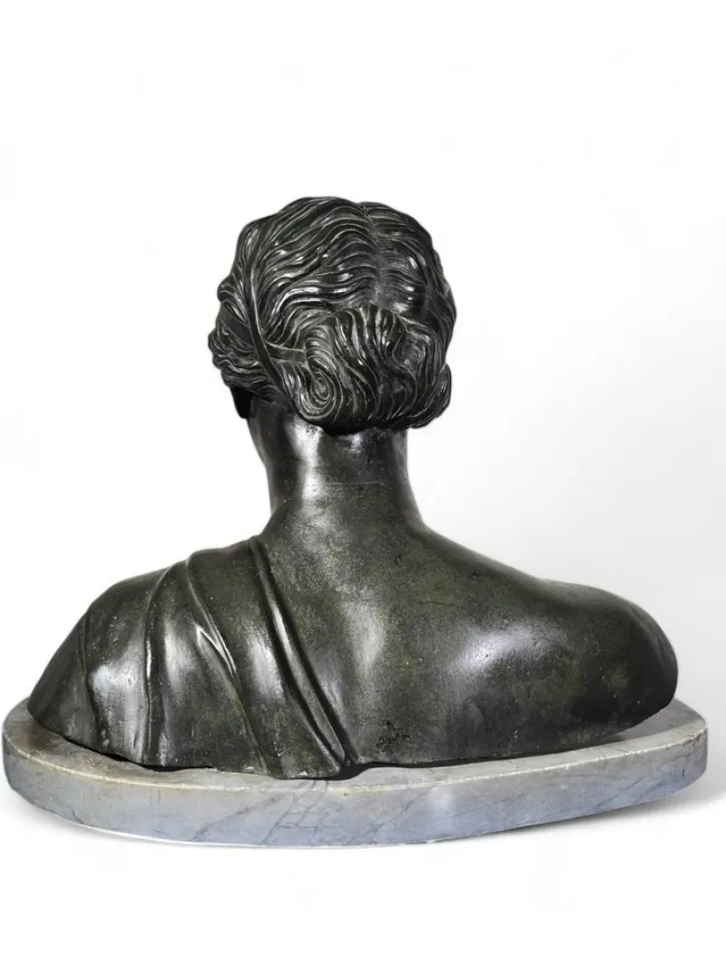Pamono Bust of the Greek Poetess Sappho, 1860, Bronze> Sculpture