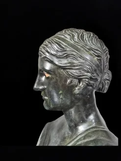 Pamono Bust of the Greek Poetess Sappho, 1860, Bronze><noscript><img width=