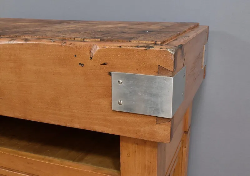 Pamono Butcher's Block in Beech from X. Aubert, 1950s> Worktables & Workbenches
