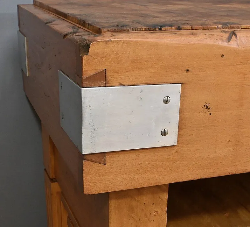 Pamono Butcher's Block in Beech from X. Aubert, 1950s> Worktables & Workbenches