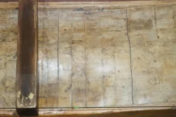 Pamono Butchers Table with Bronze Mounts and Glass Top, 1920s><noscript><img width=