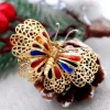 Clearance Pamono Butterfly Gold Brooch with Enameled