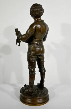 Outlet Pamono C. Anfrie, Bonne Pêche, 19th-Century, Bronze