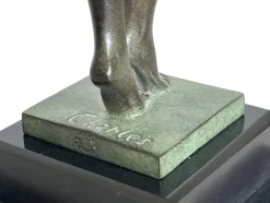 Pamono C. Charles for Max Le Verrier, Bayadère, Spelter & Marble, Art Deco Style Sculpture><noscript><img width=