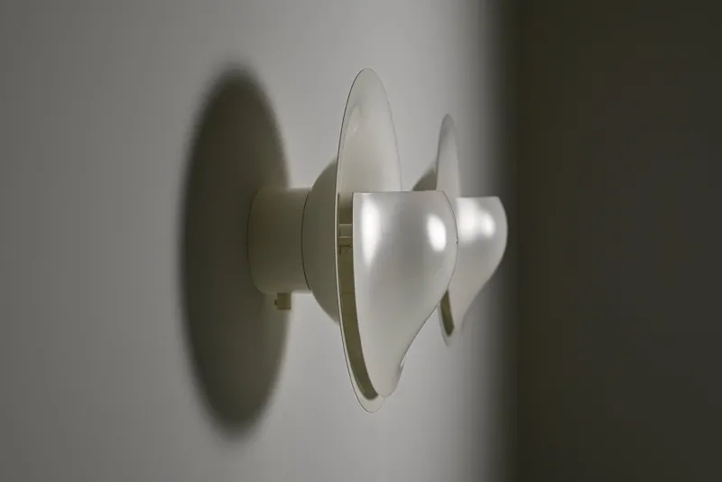 Pamono C-1558 Disc Wall Lamps from Raak, The Netherlands, 1980s, Set of 2> Wall Lights & Sconces