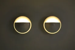Pamono C-1558 Disc Wall Lamps from Raak, The Netherlands, 1980s, Set of 2><noscript><img width=