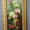Pamono C. Moll, Fruits and Dahlias, Late 19th Century, Oil on Canvas, Framed> Classical