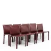 Pamono Cab 412 Bordeaux Red Chair Set by Mario Bellini for Cassina, 1990s, Set of 8> Office Chairs