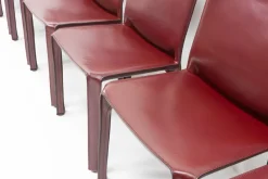 Pamono Cab 412 Bordeaux Red Chair Set by Mario Bellini for Cassina, 1990s, Set of 8><noscript><img width=