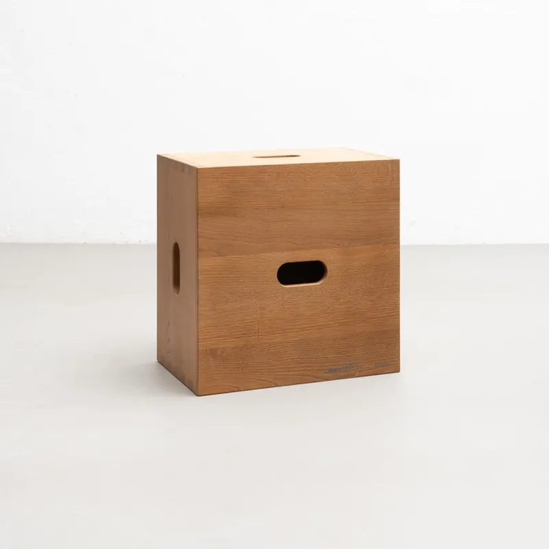 Pamono Cabanon Wood LC14 Stool by Le Corbusier for Cassina> Seating